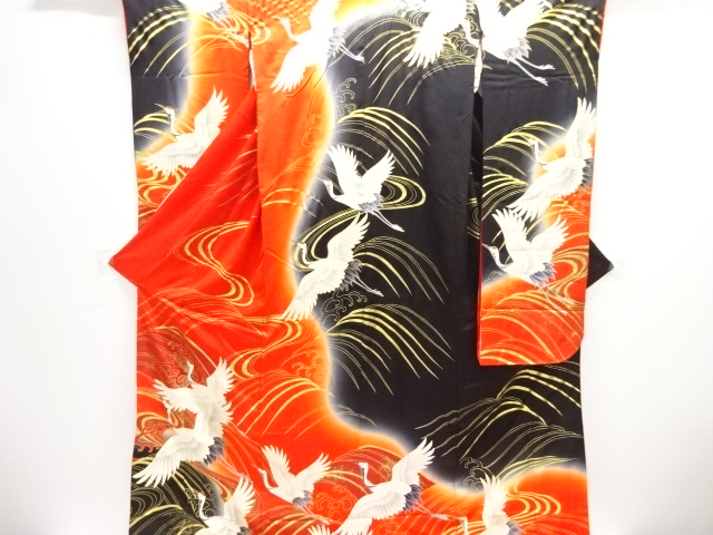 Japanese Kimono / Chirimen Kinsha Silk